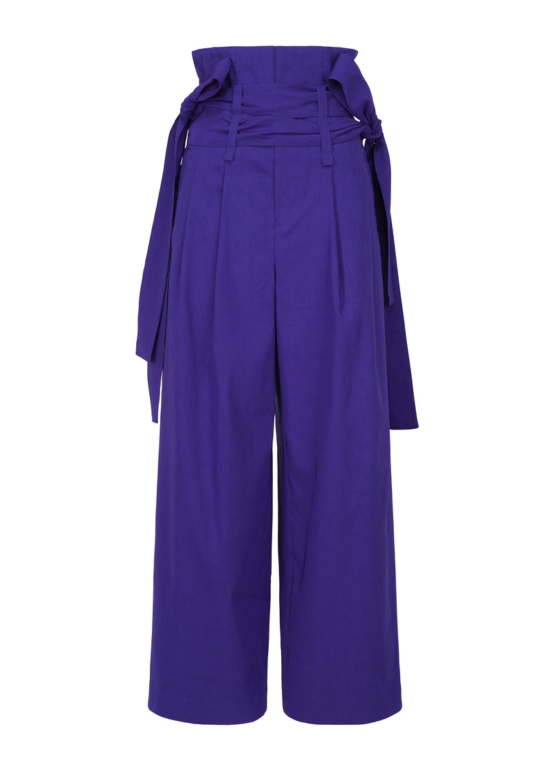 A product shot of the ISSEY MIYAKE  ENCLOTHE PANTS trousers in dawn blue (78)