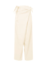 A product shot of the ISSEY MIYAKE  ENCLOTHE PANTS trousers in frost white (05)