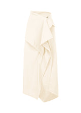 A product shot of the ISSEY MIYAKE  ENCLOTHE PANTS trousers in frost white (05)