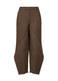 WRAPPED SUEDE LIKE PLEATS Trousers Dark Brown