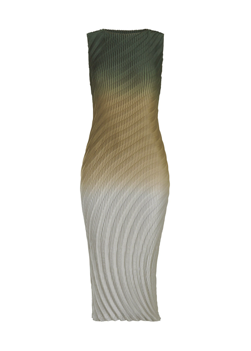 A product shot of the ISSEY MIYAKE NUANCE PLEATS dress in before midnight (95).