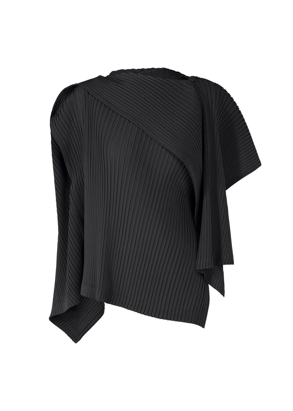 A product shot of the ISSEY MIYAKE VIGOR PLEATS SOLID shirt in black (15).