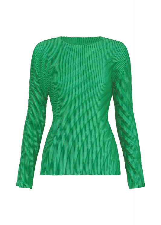 NUANCE PLEATS SOLID Shirt Winter Green