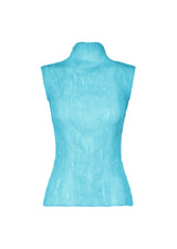 A product shot of the ISSEY MIYAKE  CHIFFON TWIST 1 top in sky blue (70)