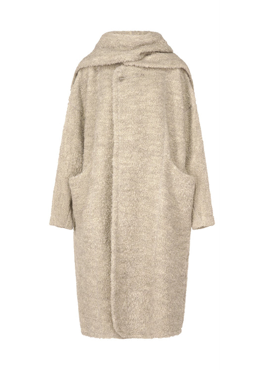 RAW WOOL LOOP YARN Coat Light Grey