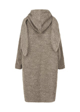 RAW WOOL LOOP YARN Coat Light Grey