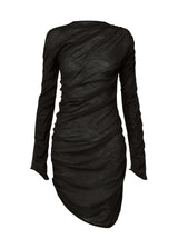 A product shot of the ISSEY MIYAKE AMBIGUOUS WOOL tunic in black (15).