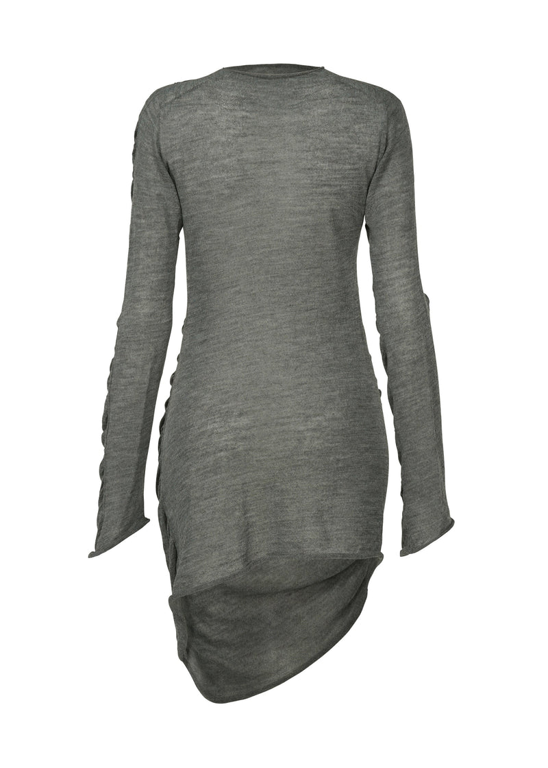 A detail shot of the ISSEY MIYAKE AMBIGUOUS WOOL tunic.