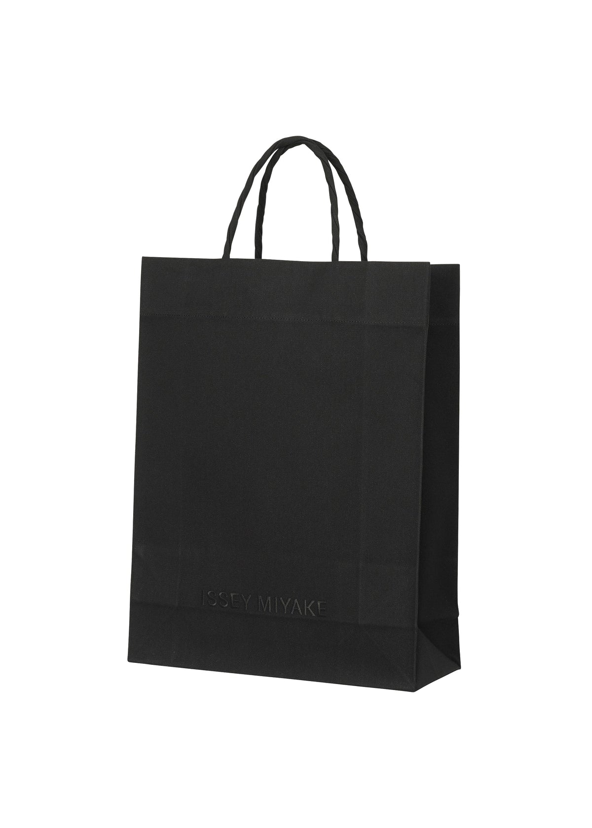 A product shot of the ISSEY MIYAKE PAPER BAG bag in black (15).