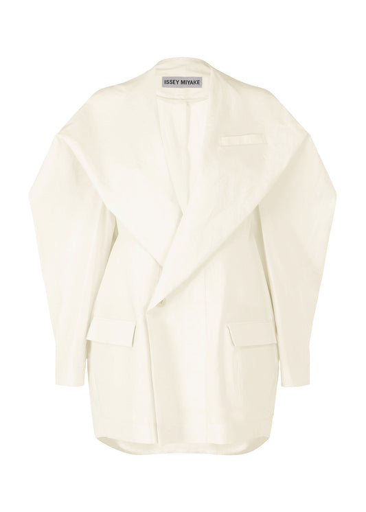 A product shot of the ISSEY MIYAKE AMPLE jacket in asa white (06).