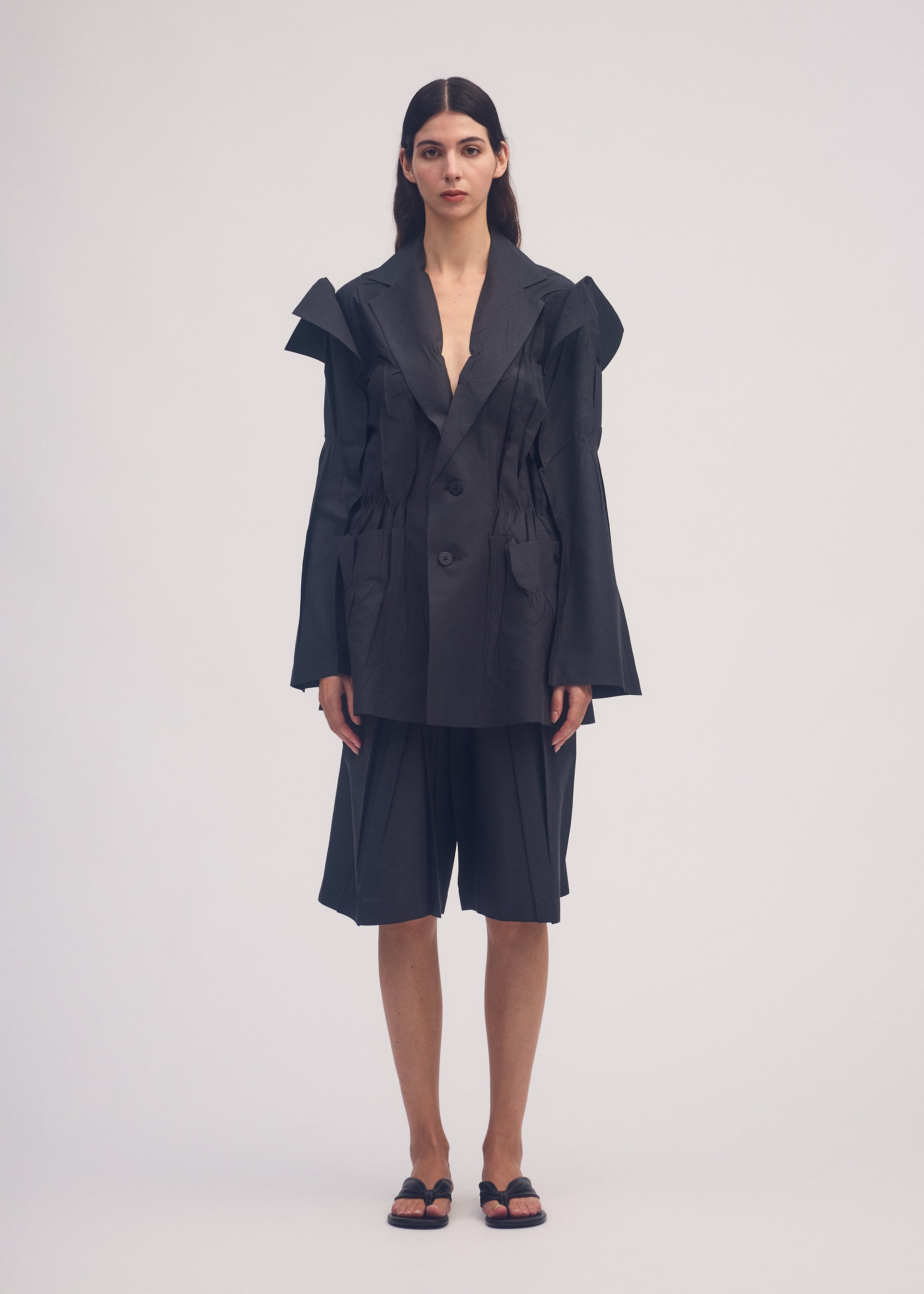 CRIMPED AND PRESSED Jacket Black