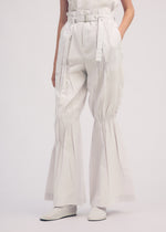 CRIMPED AND PRESSED Trousers Washi White