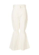 CRIMPED AND PRESSED Trousers Washi White