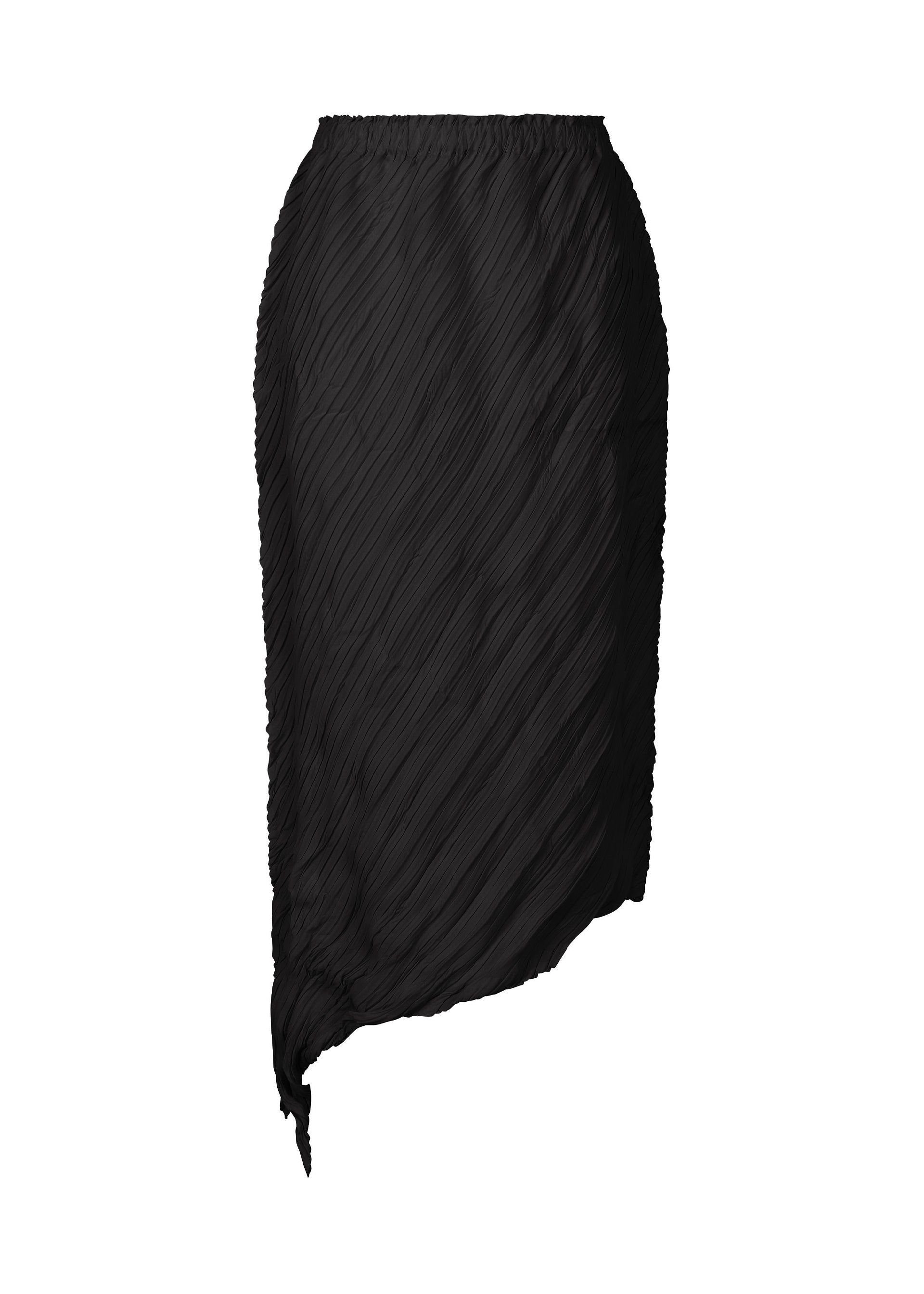 A product shot of the ISSEY MIYAKE WRINKLED AND TWISTED skirt in .