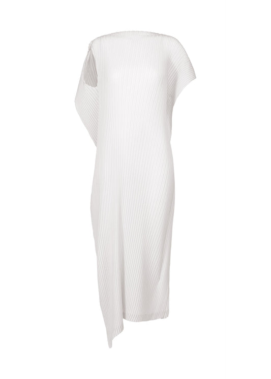 A product shot of the ISSEY MIYAKE SHADOW STUDY PLEATS SOLID dress in .