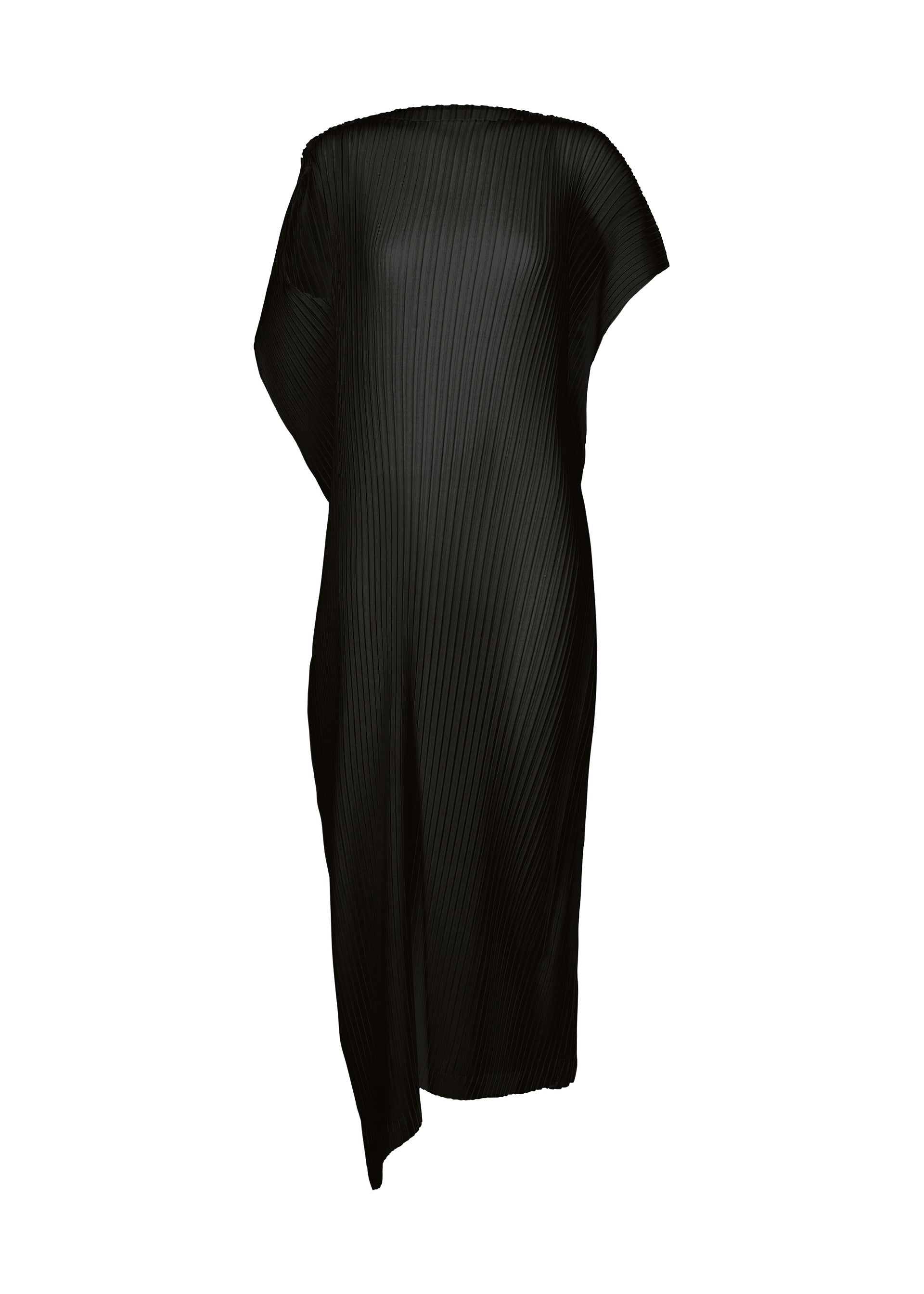 A product shot of the ISSEY MIYAKE SHADOW STUDY PLEATS SOLID dress in .