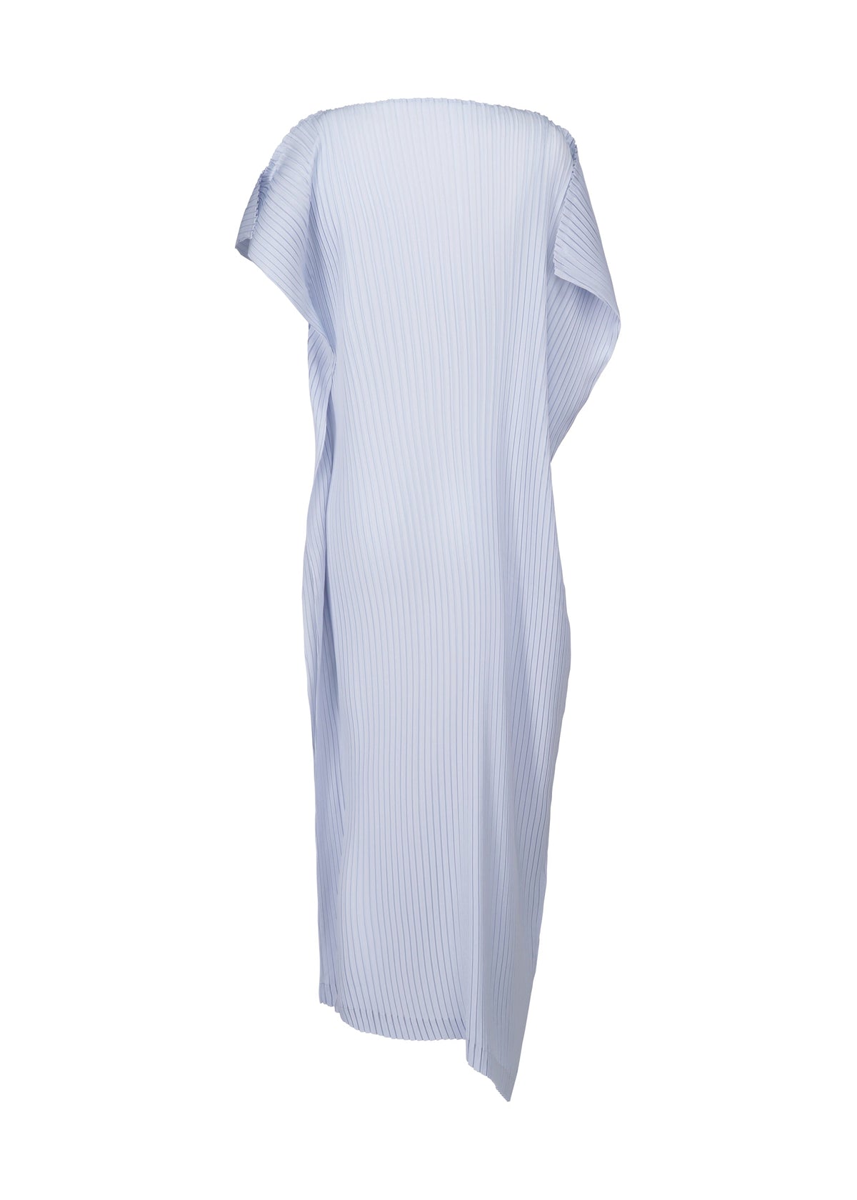 A detail shot of the ISSEY MIYAKE SHADOW STUDY PLEATS SOLID dress.