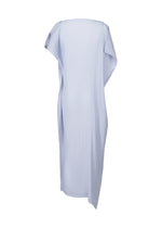 A detail shot of the ISSEY MIYAKE SHADOW STUDY PLEATS SOLID dress.