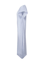 A detail shot of the ISSEY MIYAKE SHADOW STUDY PLEATS SOLID dress.