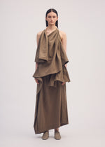 A model wears the ISSEY MIYAKE CLOTH AND CORD shirt.