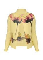 A product shot of the ISSEY MIYAKE PRESSED FLORA PLEATS TOP shirt in peony (98).