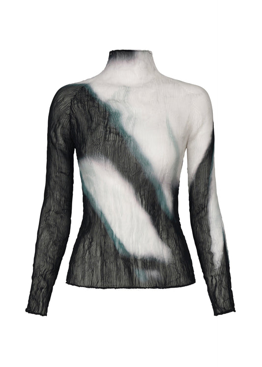 A product shot of the ISSEY MIYAKE SHADOW STUDY CHIFFON TWIST shirt in .