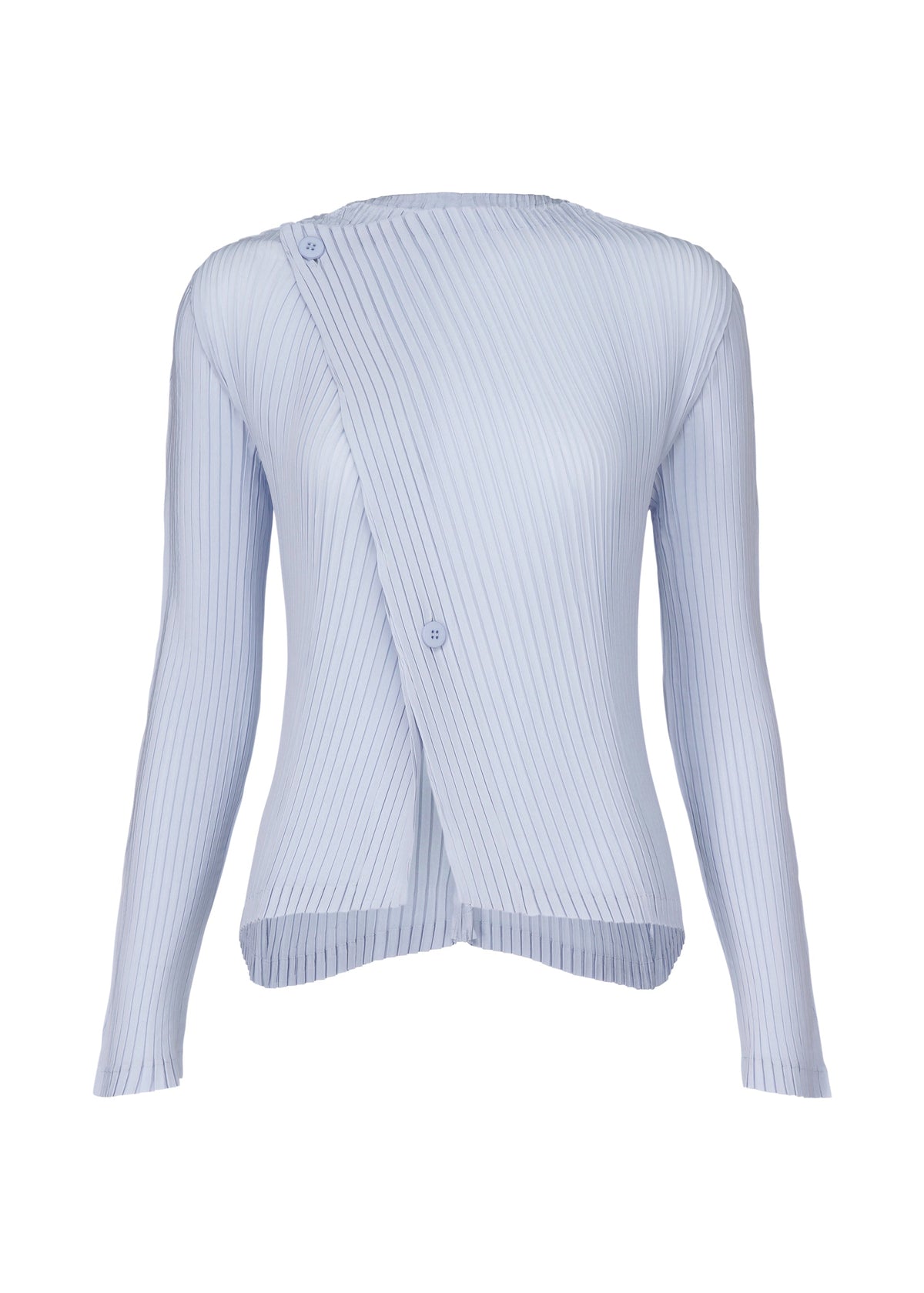 A product shot of the ISSEY MIYAKE SHADOW STUDY PLEATS SOLID cardigan in .