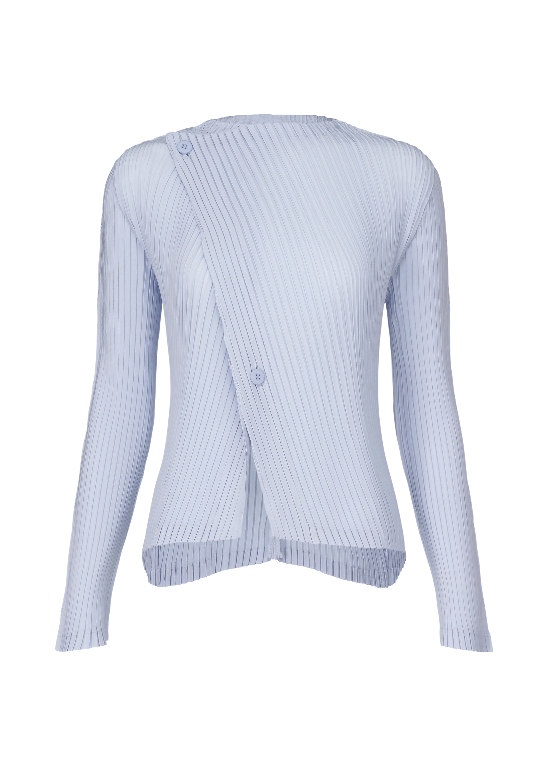 A product shot of the ISSEY MIYAKE SHADOW STUDY PLEATS SOLID cardigan in .
