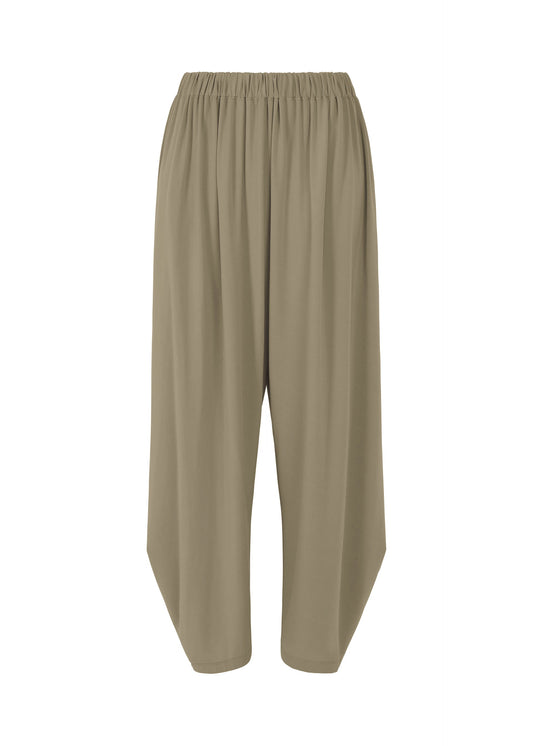 A product shot of the ISSEY MIYAKE DRAPE JERSEY 56 trousers in greige (10).