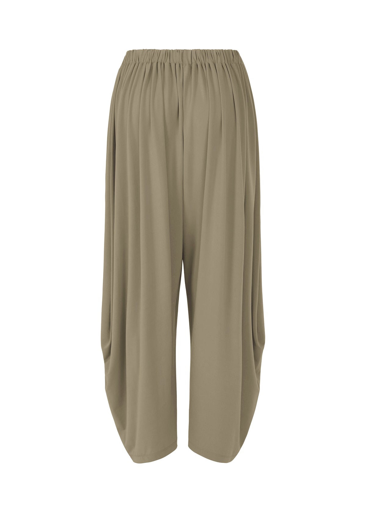 A detail shot of the ISSEY MIYAKE DRAPE JERSEY 56 trousers.