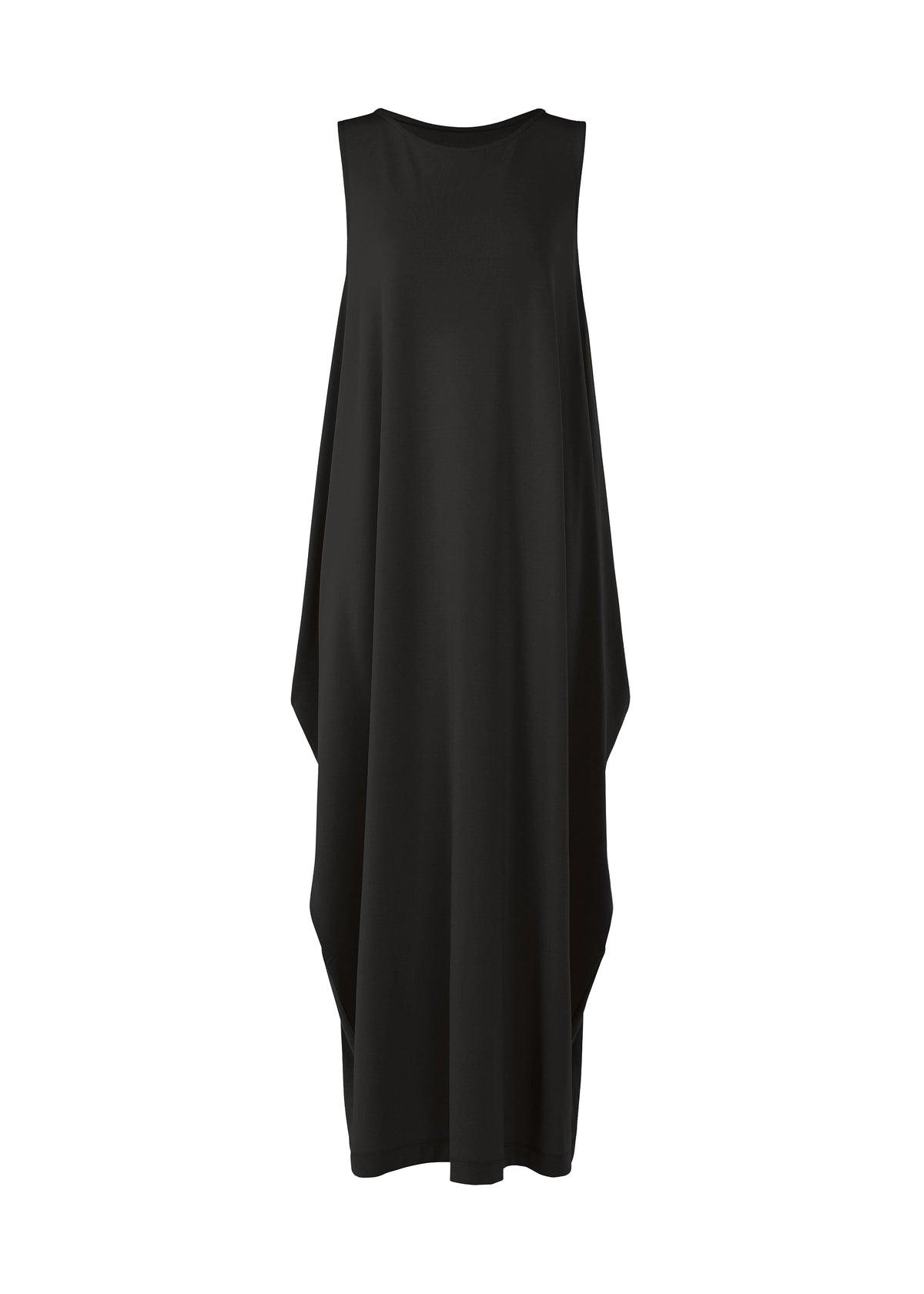 A product shot of the ISSEY MIYAKE DRAPE JERSEY 56 dress in black (15).