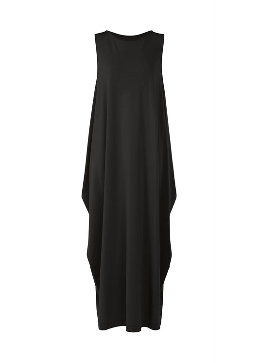 A product shot of the ISSEY MIYAKE DRAPE JERSEY 56 dress in black (15).