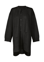 A product shot of the ISSEY MIYAKE BUTTONED DRAPE KNIT top in .