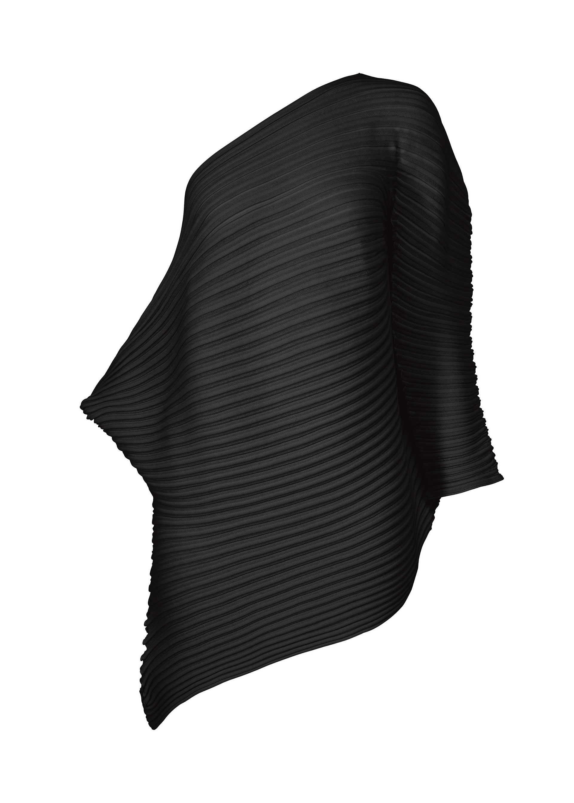 A product shot of the ISSEY MIYAKE STREAM top in .