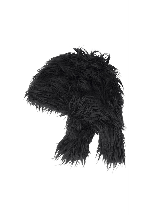 A product shot of the ISSEY MIYAKE ODD BEANIE hat in black (15).