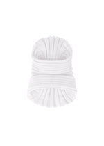 A product shot of the ISSEY MIYAKE KNIT (AS IT IS) ACC hat in white.