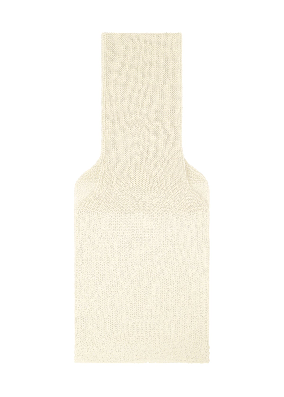 A product shot of the ISSEY MIYAKE PANINI STOLE stole in white (01).