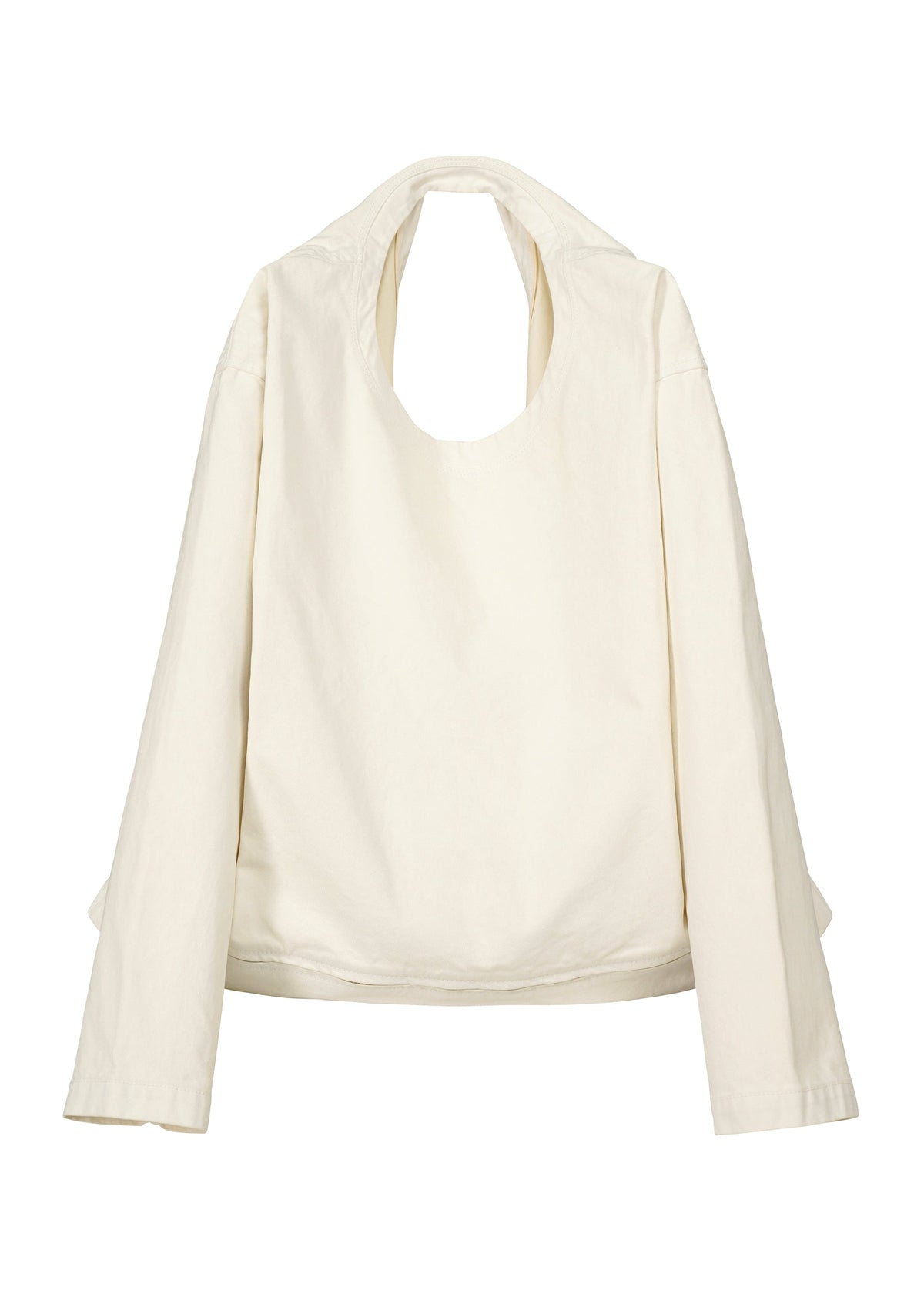 A product shot of the ISSEY MIYAKE SCULPTURAL (BAG) bag in white.