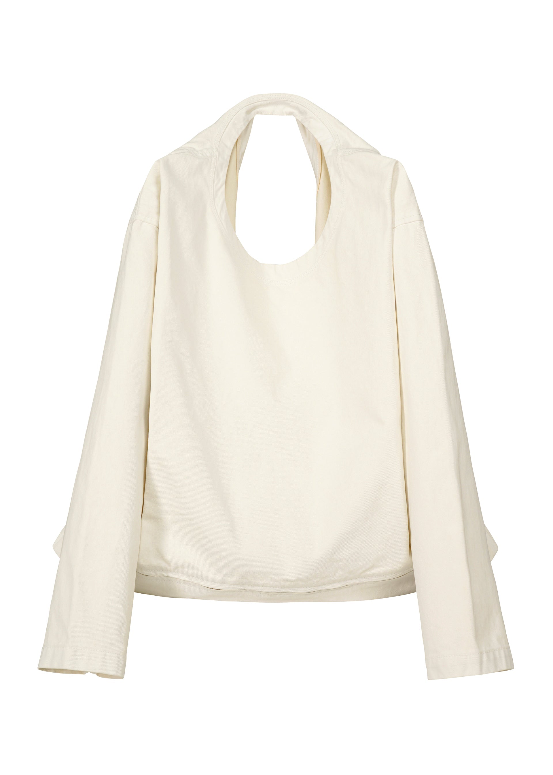 A product shot of the ISSEY MIYAKE SCULPTURAL (BAG) bag in white.