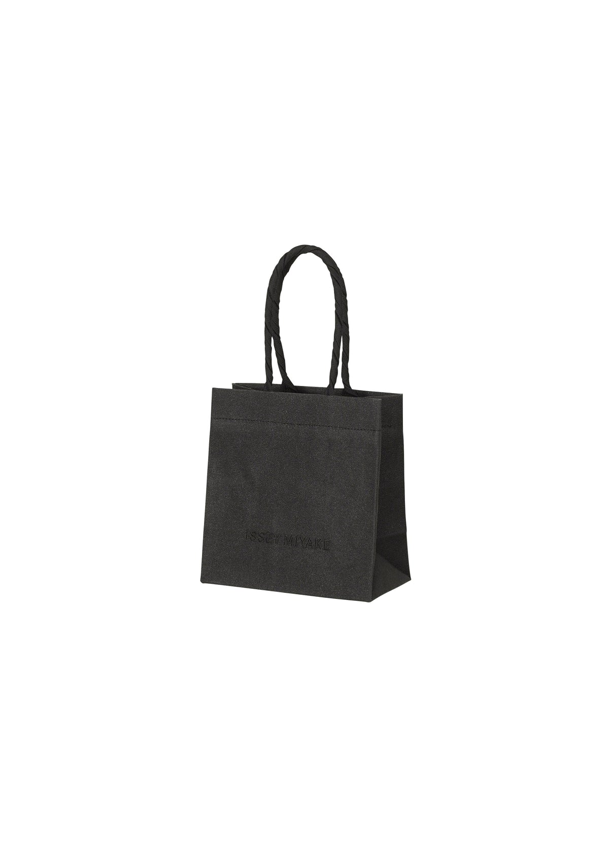 A product shot of the ISSEY MIYAKE THIS IS A PAPER BAG bag in black (15).