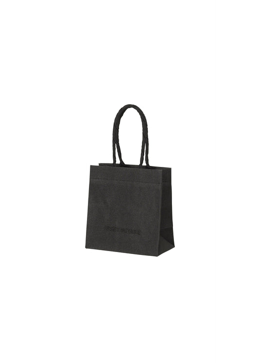 A product shot of the ISSEY MIYAKE THIS IS A PAPER BAG bag in black (15).