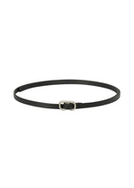 A product shot of the ISSEY MIYAKE SOLID LEATHER BELT belt in black.