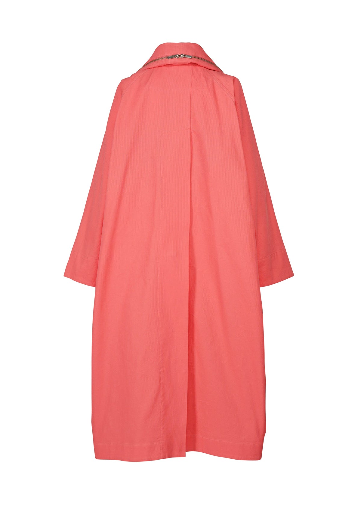 A detail shot of the ISSEY MIYAKE PEEKABOO coat.