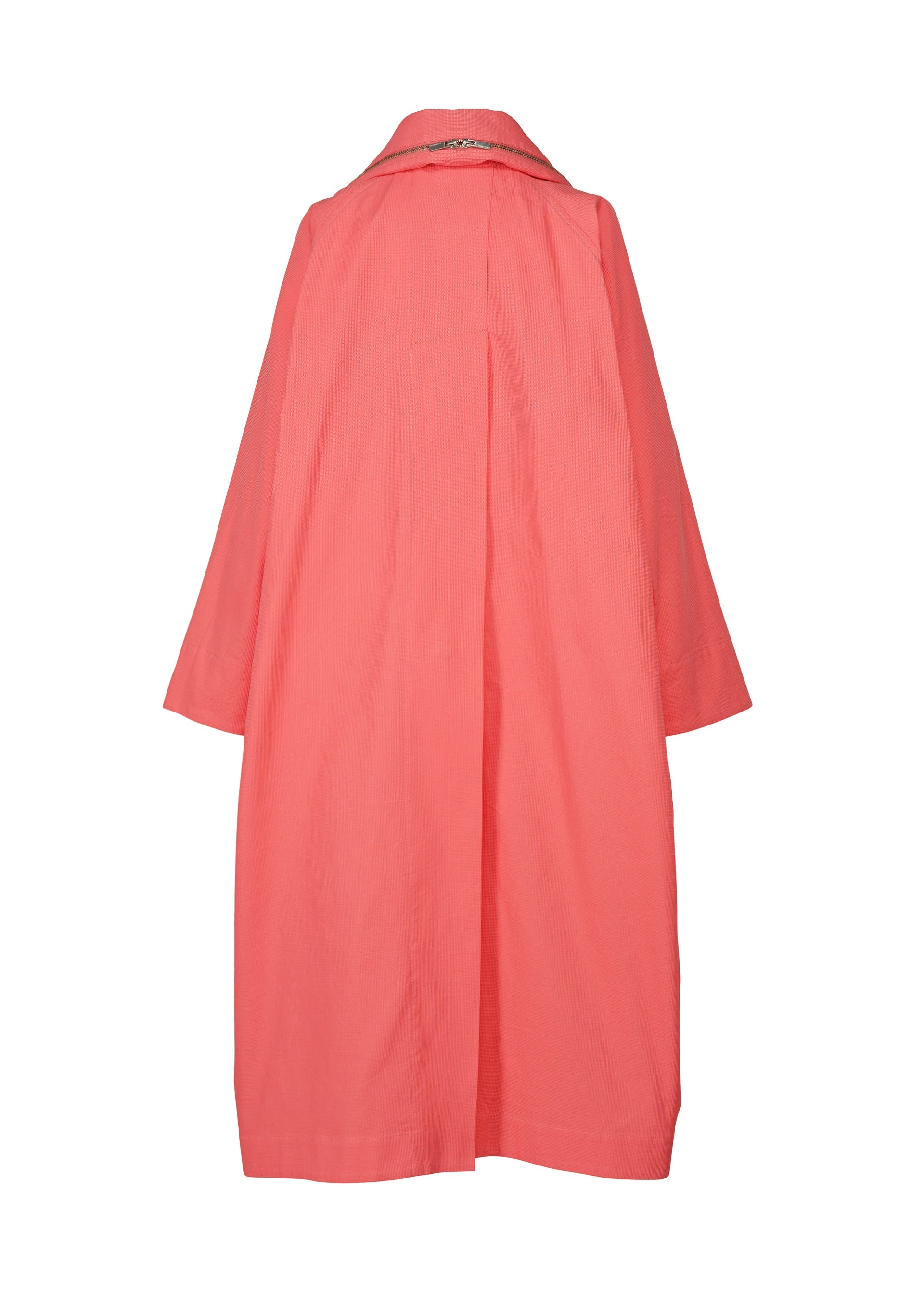 A detail shot of the ISSEY MIYAKE PEEKABOO coat.