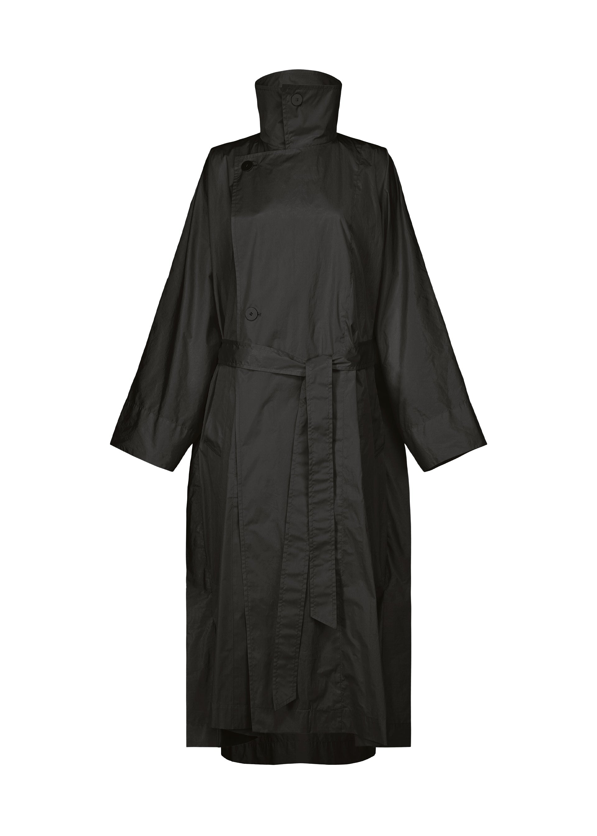 A product shot of the ISSEY MIYAKE AERIAL STEEL clothing in black (15).