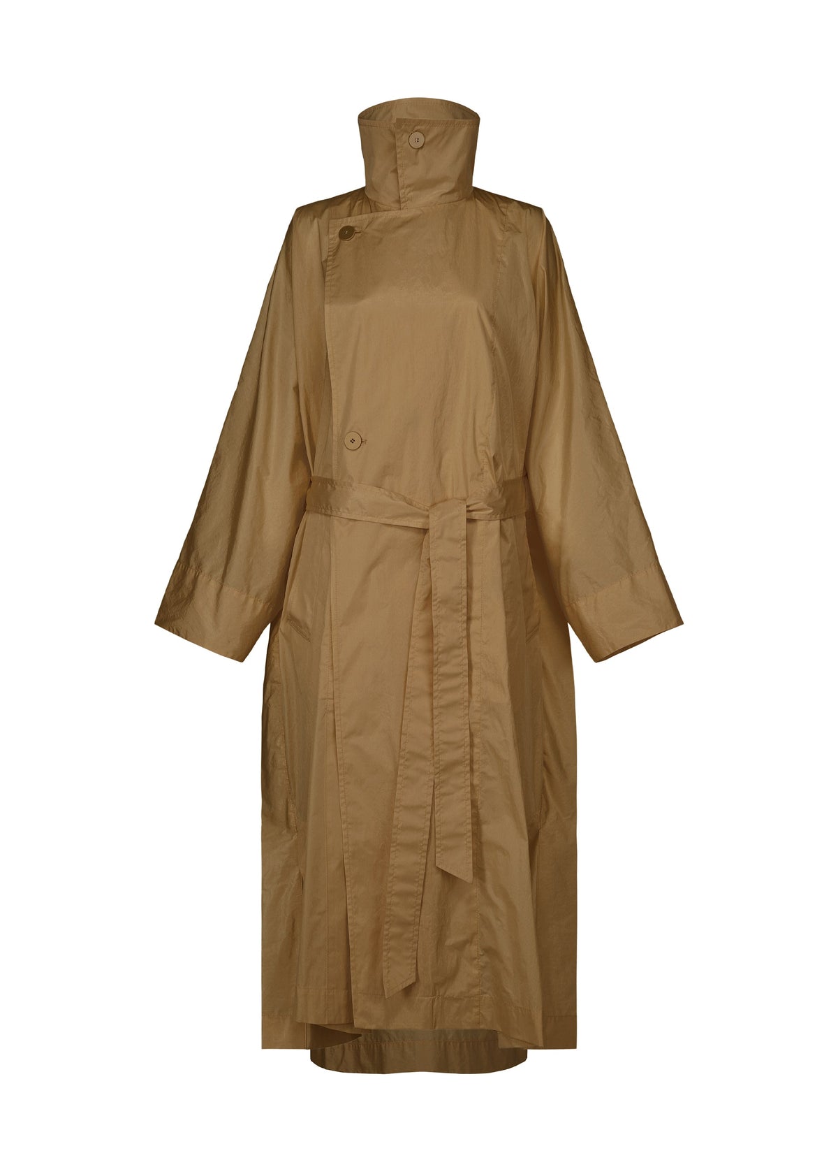A product shot of the ISSEY MIYAKE AERIAL STEEL clothing in beige (41).