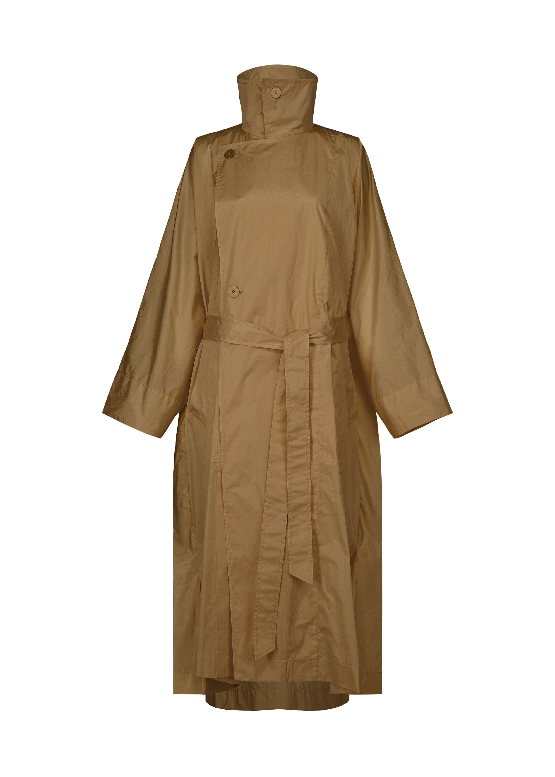 A product shot of the ISSEY MIYAKE AERIAL STEEL clothing in beige (41).