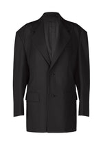 A product shot of the ISSEY MIYAKE UNI FORM (WOOL) jacket in black (15).