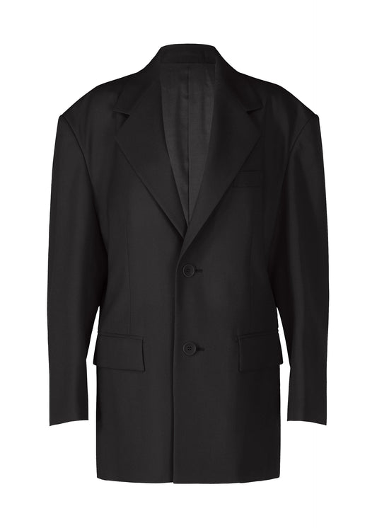 A product shot of the ISSEY MIYAKE UNI FORM (WOOL) jacket in black (15).