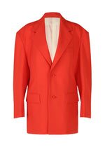 A product shot of the ISSEY MIYAKE UNI FORM (WOOL) jacket in red (24).